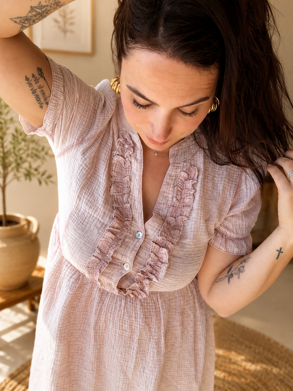 Robe gaz de coton