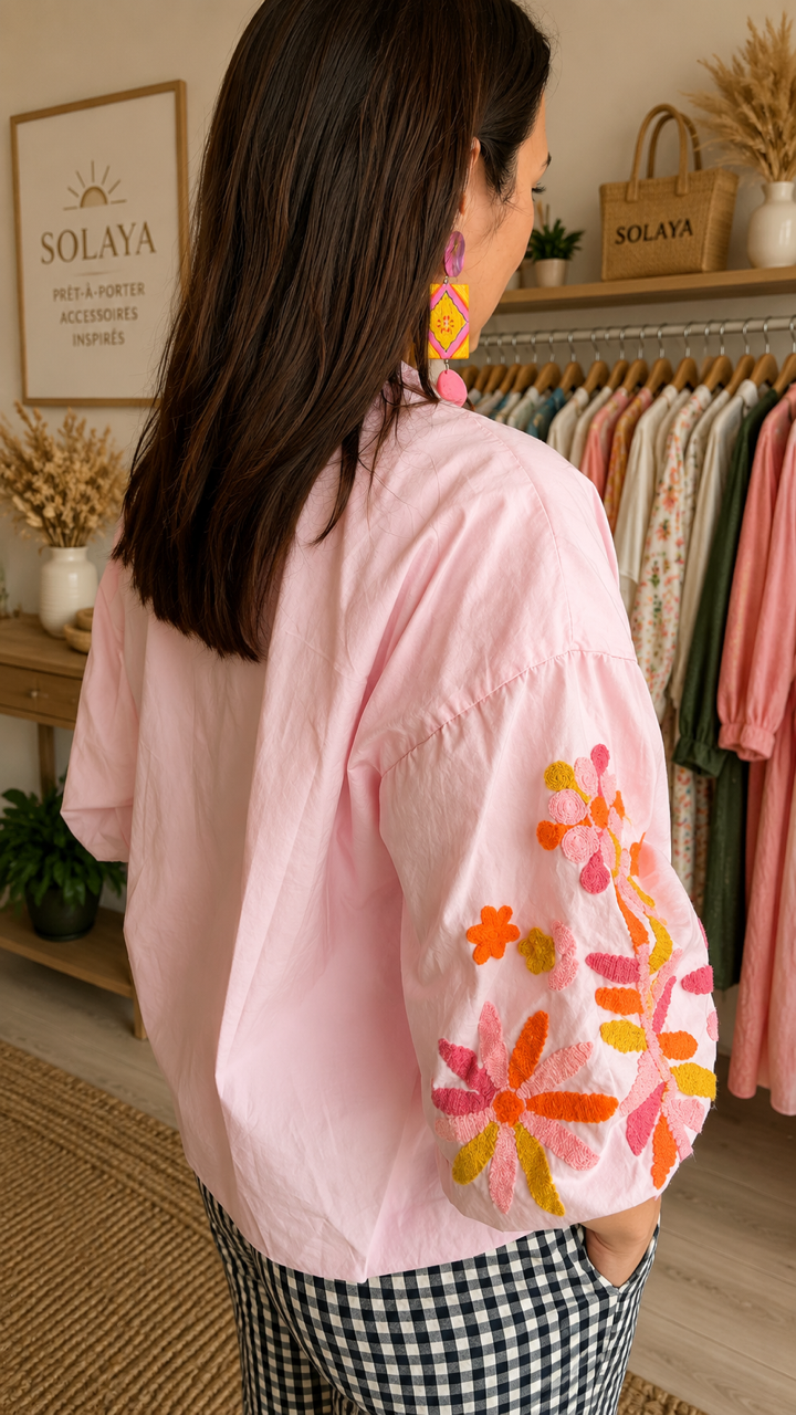 Veste Coton Brodé Solaya