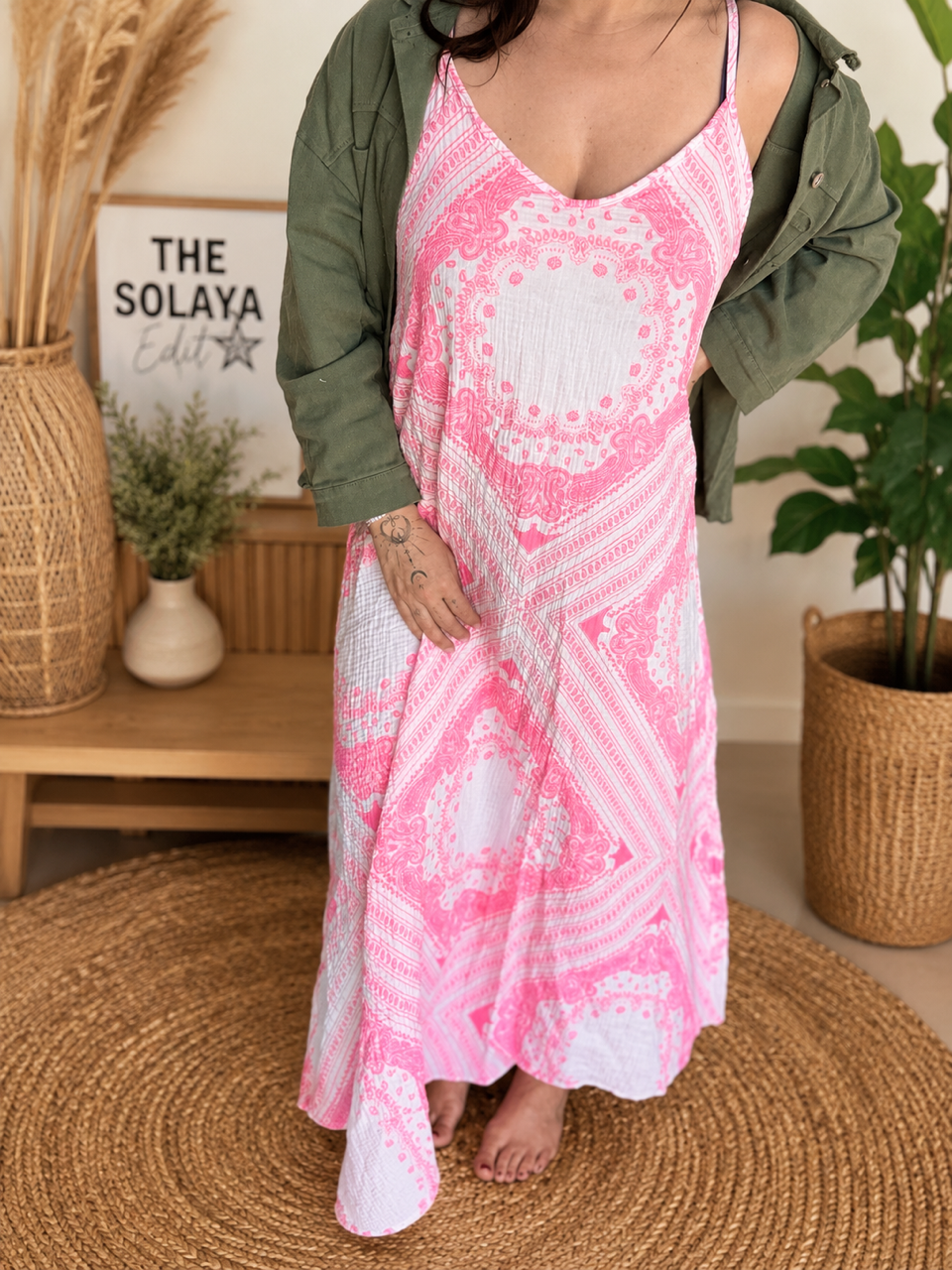 ROBE FOULARD ROSE EDIT