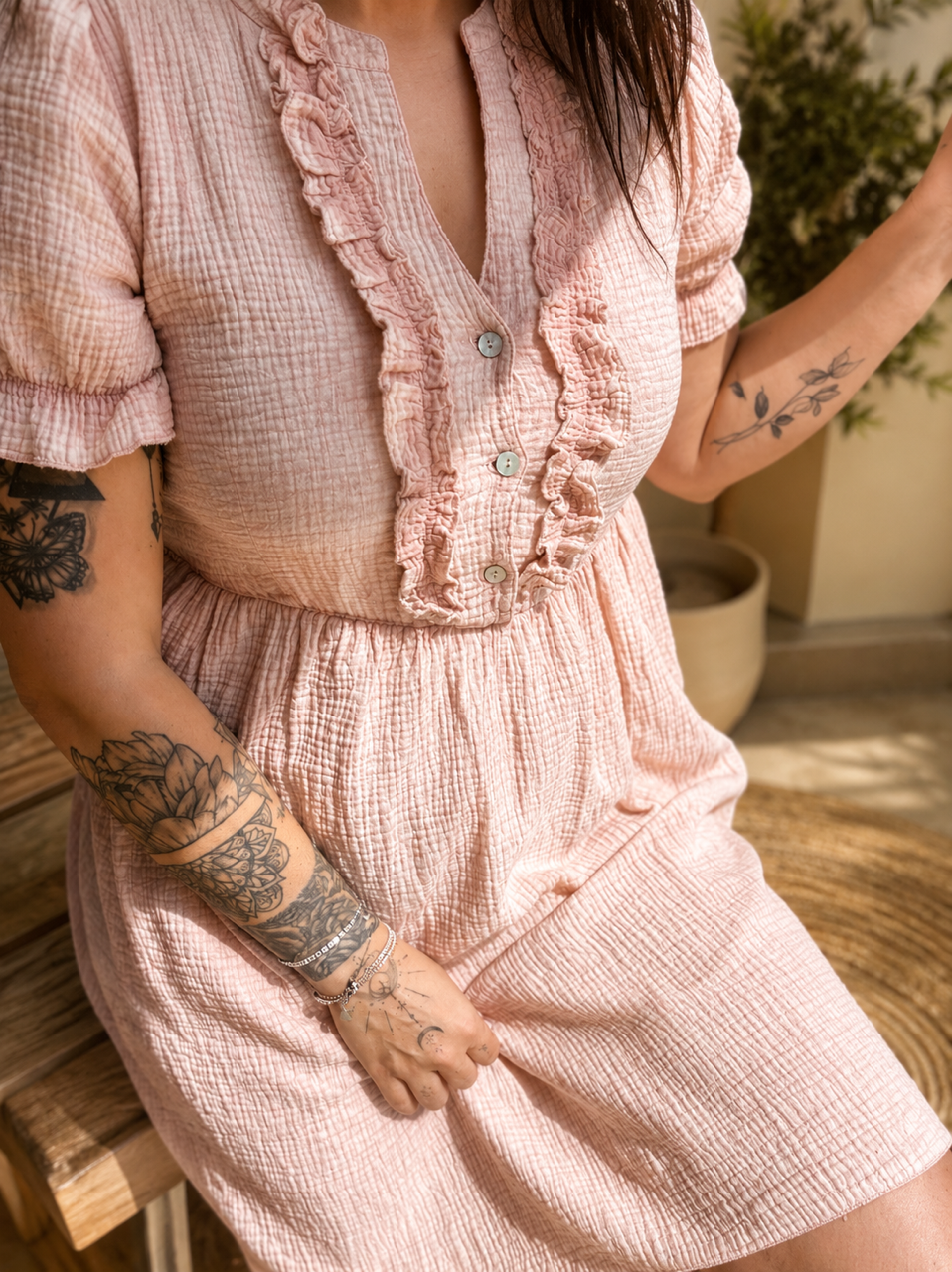 Robe gaz de coton