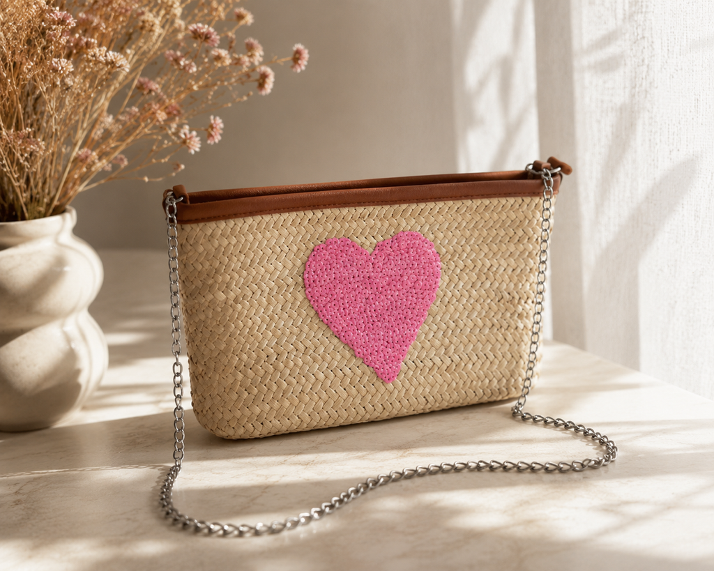 Pochette Marrakech Coeur Rose