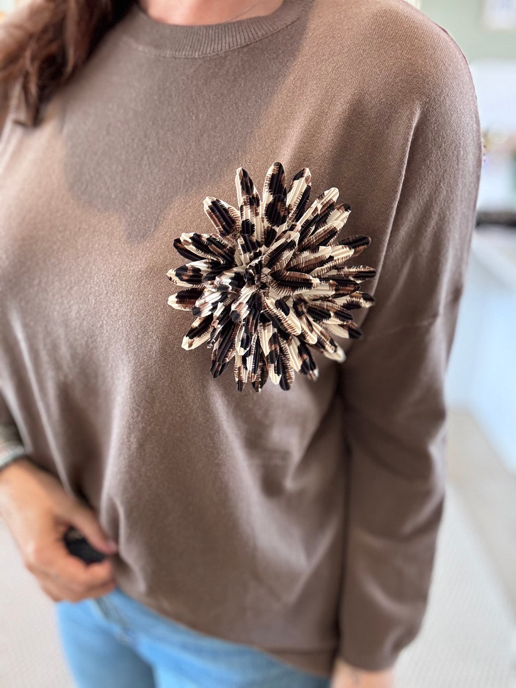 Pull fin à Broche