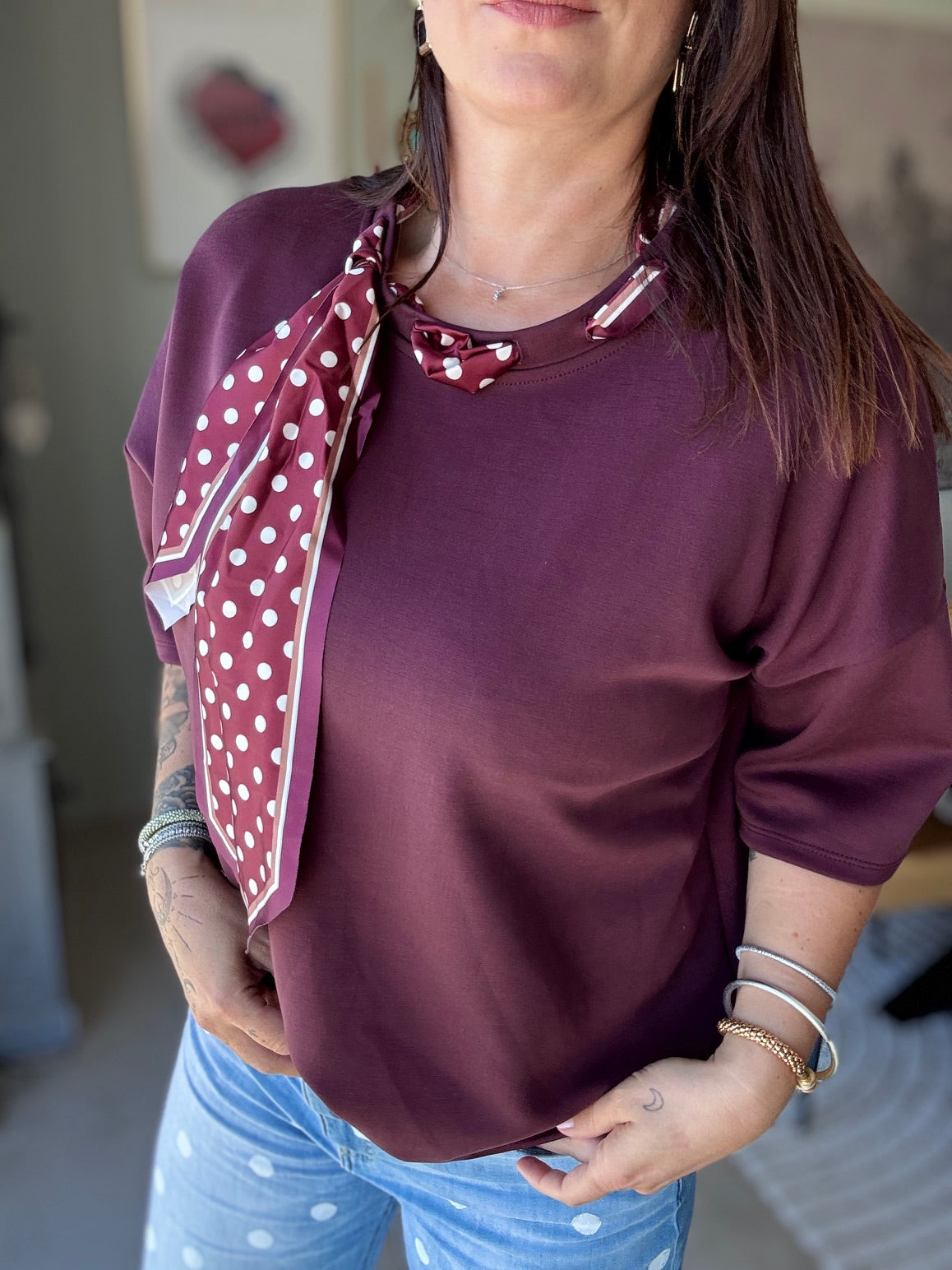 Sweat avec foulard