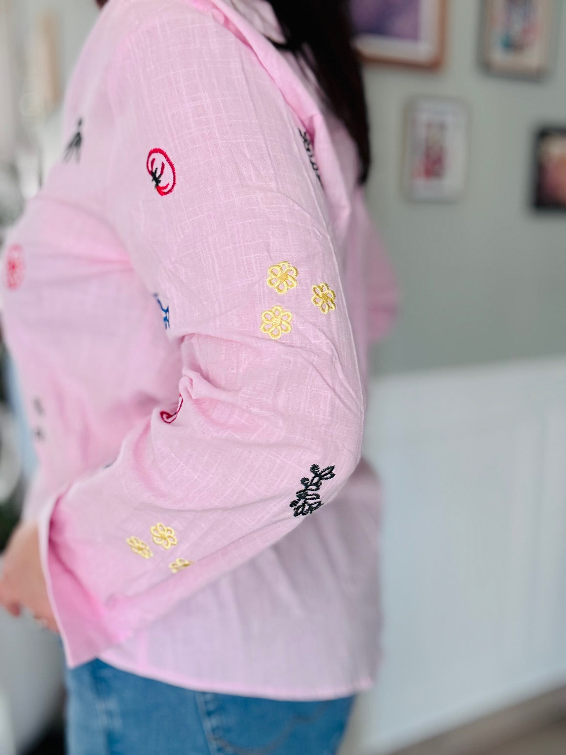 Chemise à Broderies Coquillages