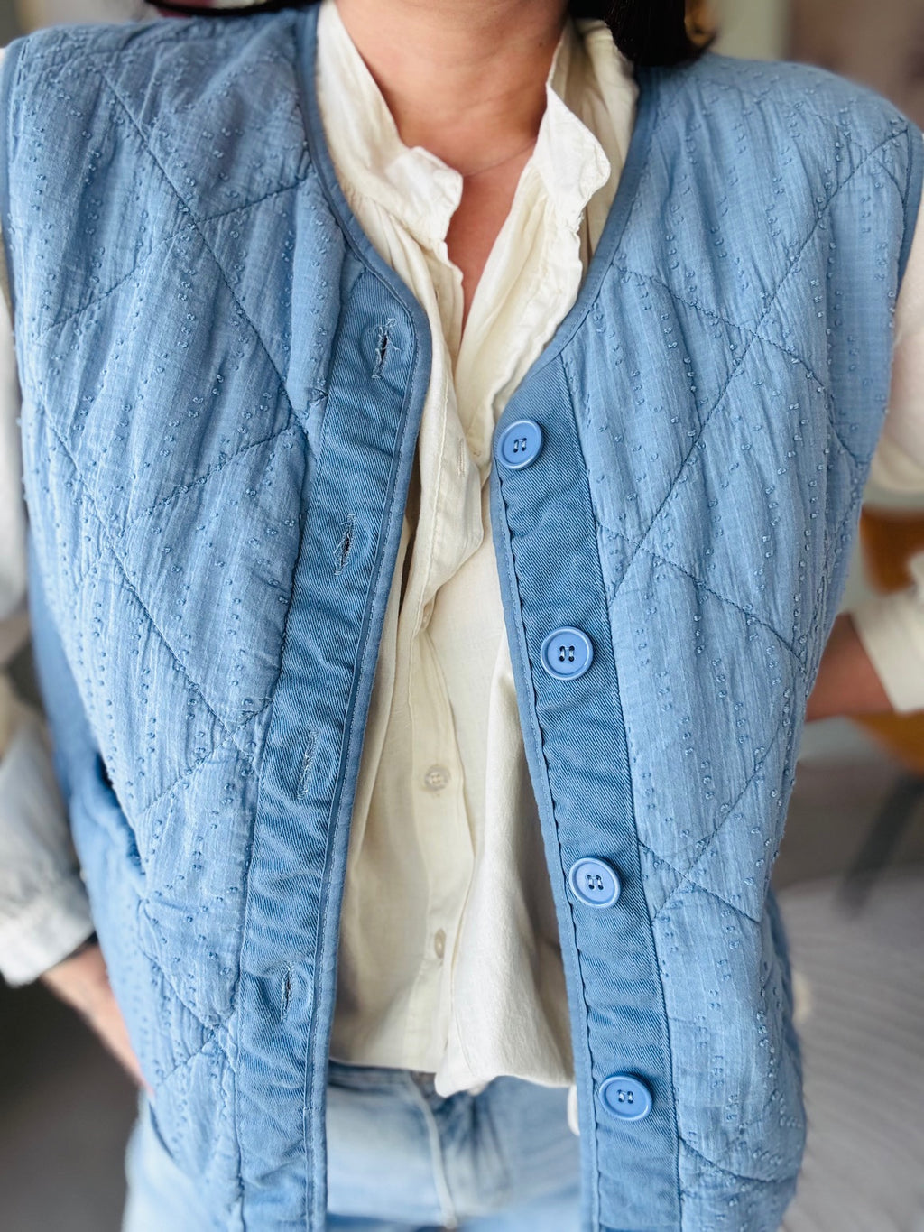 Veste sans manche en coton