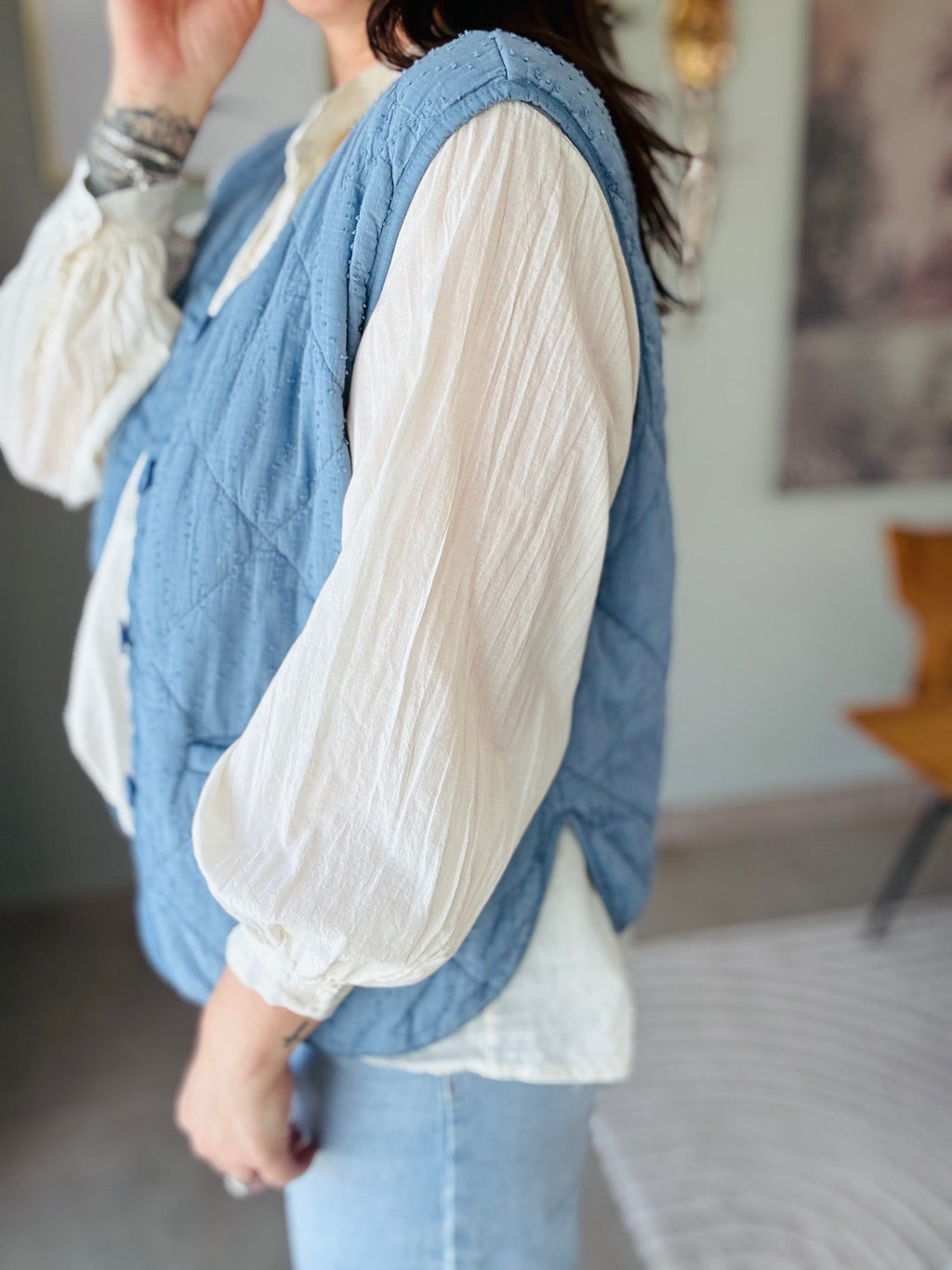 Veste sans manche en coton