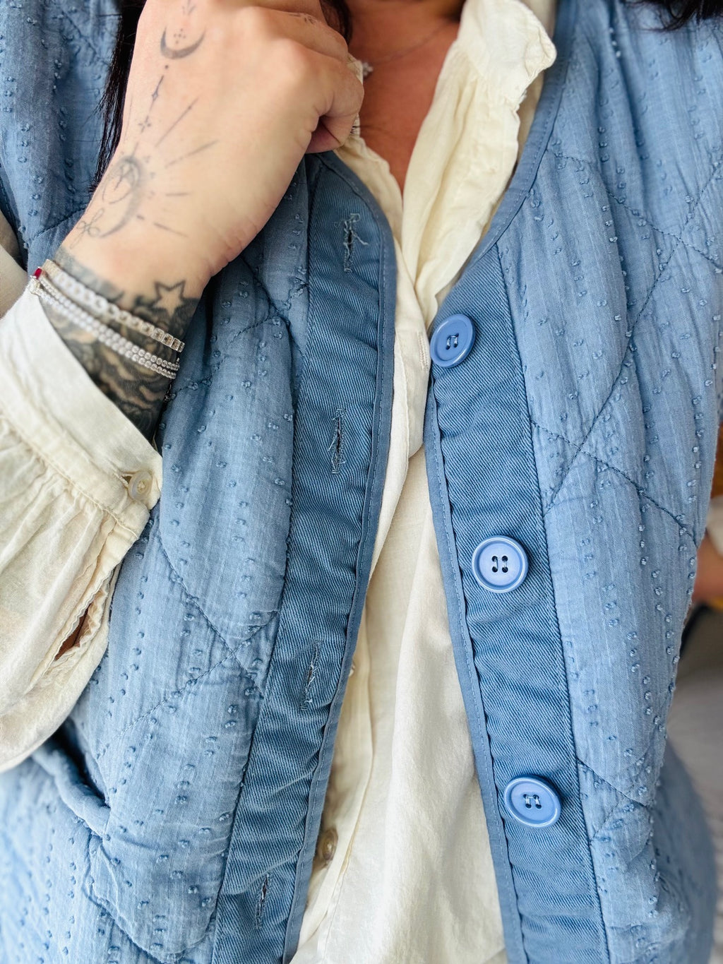 Veste sans manche en coton