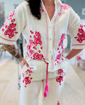 Chemise Brodé gaz de coton