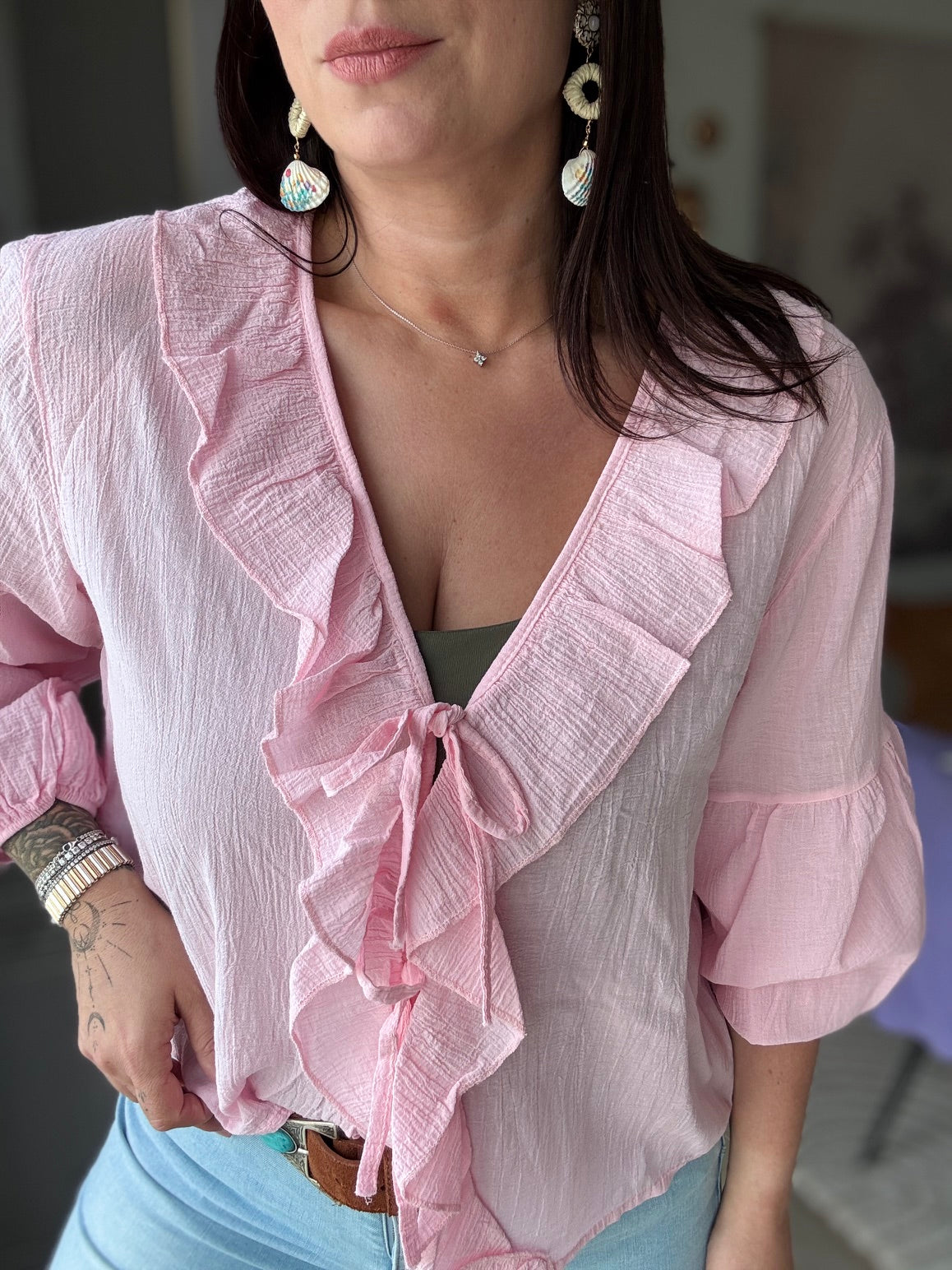 Blouse à lacets