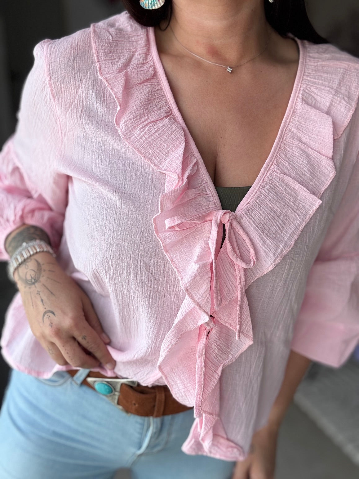 Blouse à lacets