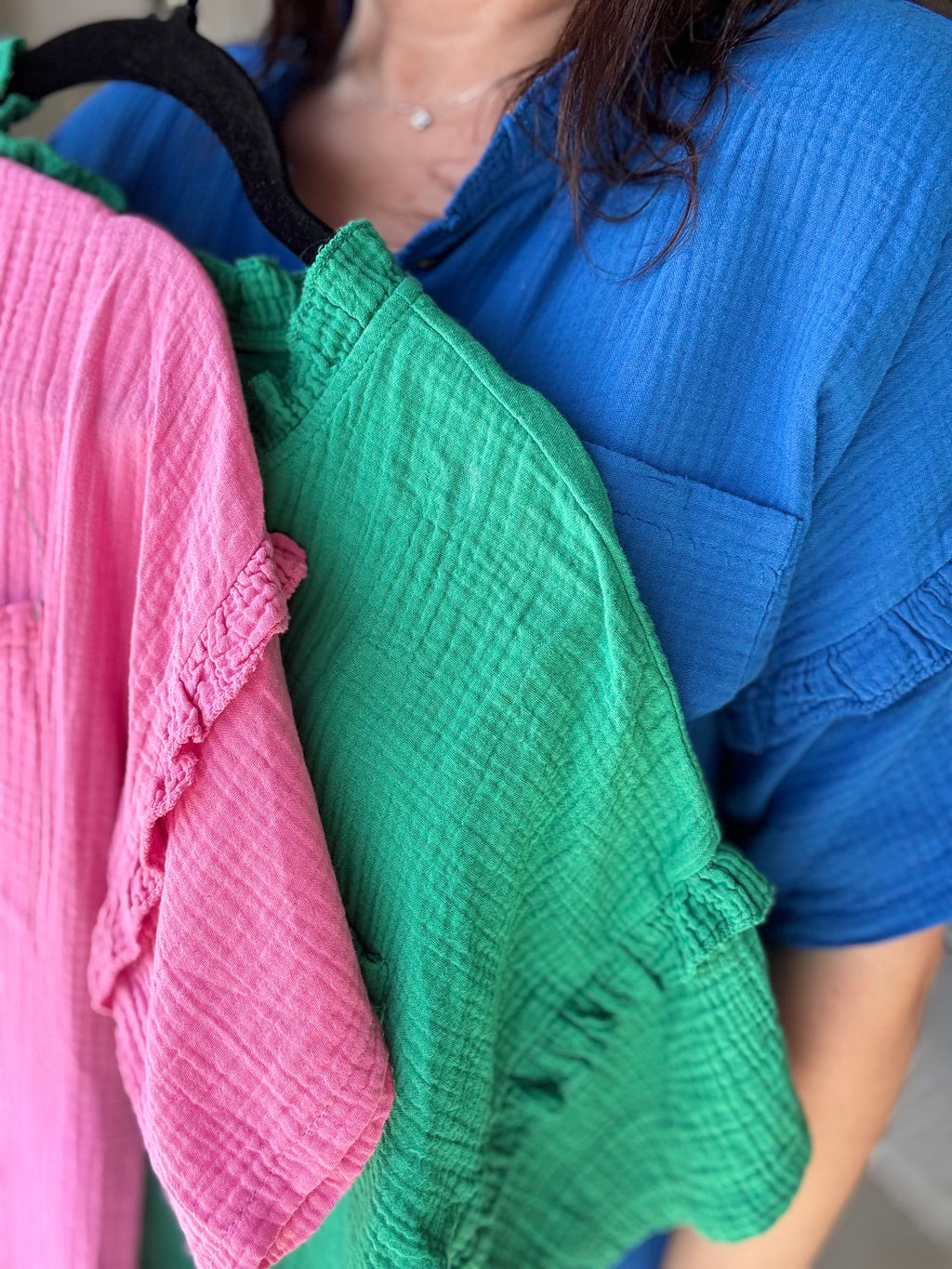 Blouse chemise gaz de coton
